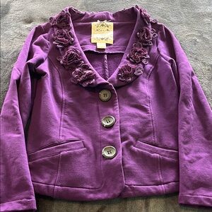 Nick & Mo Purple Jacket with Floral Accents